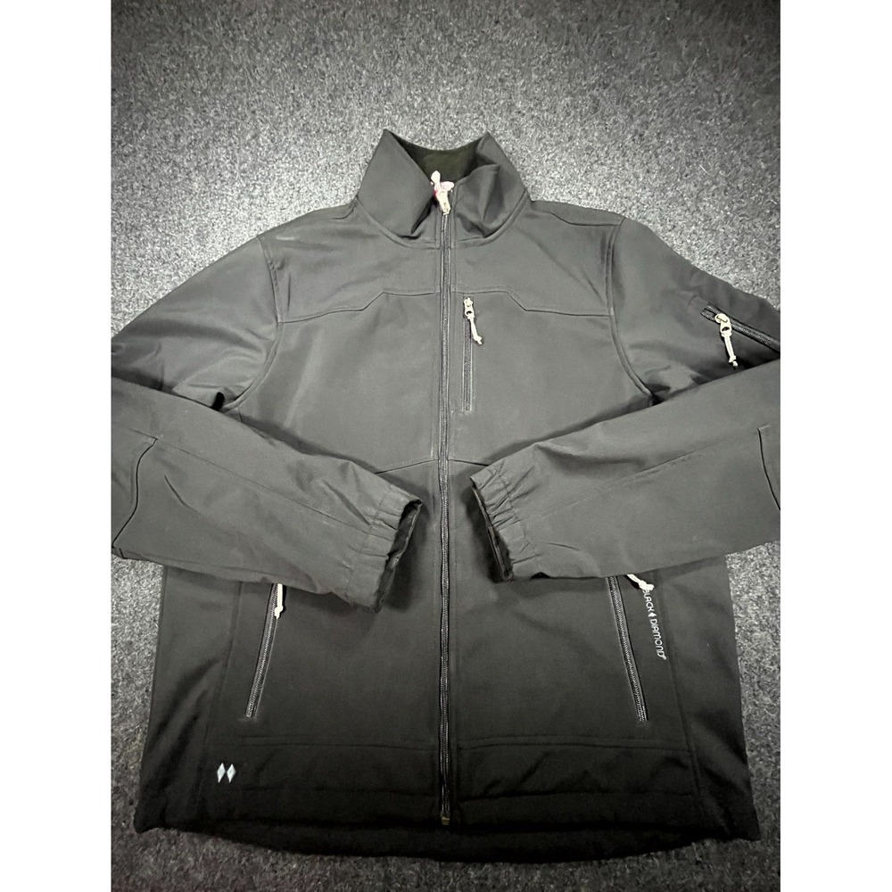 Black Diamond Double Diamond Softshell Jacket Men's Large Black Full Zip Outdoor